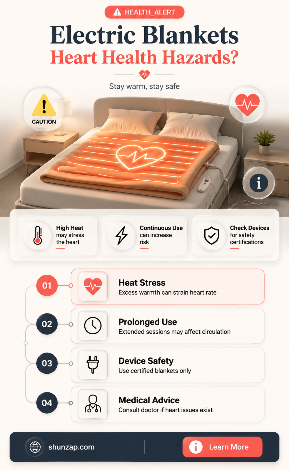 are electric blankets bad for your heart