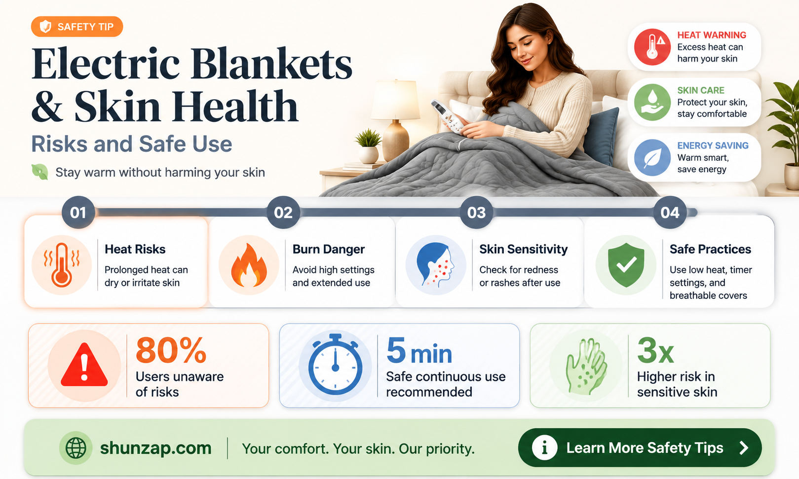 are electric blankets bad for your skin
