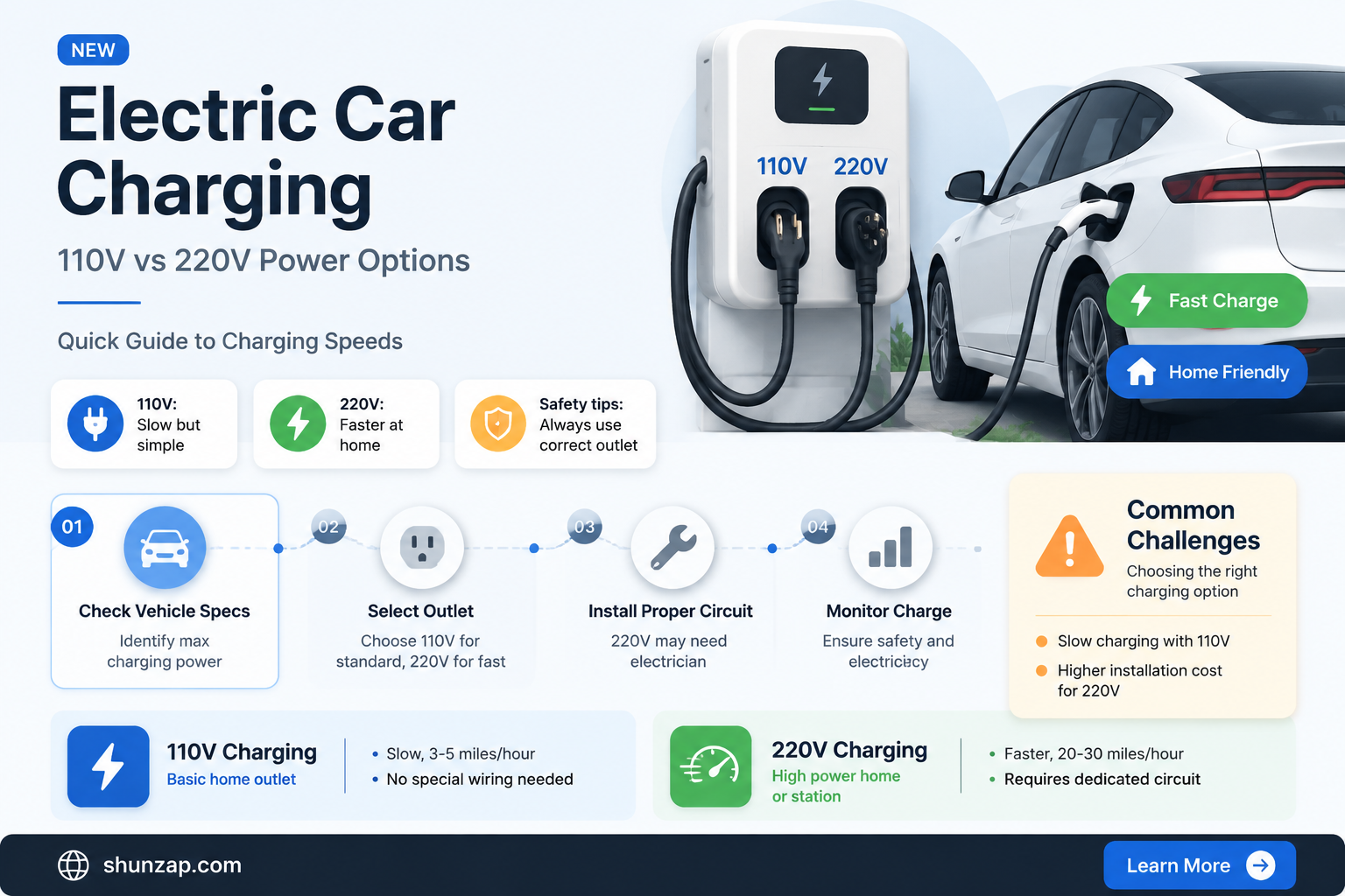 are electric cars 110 or 220