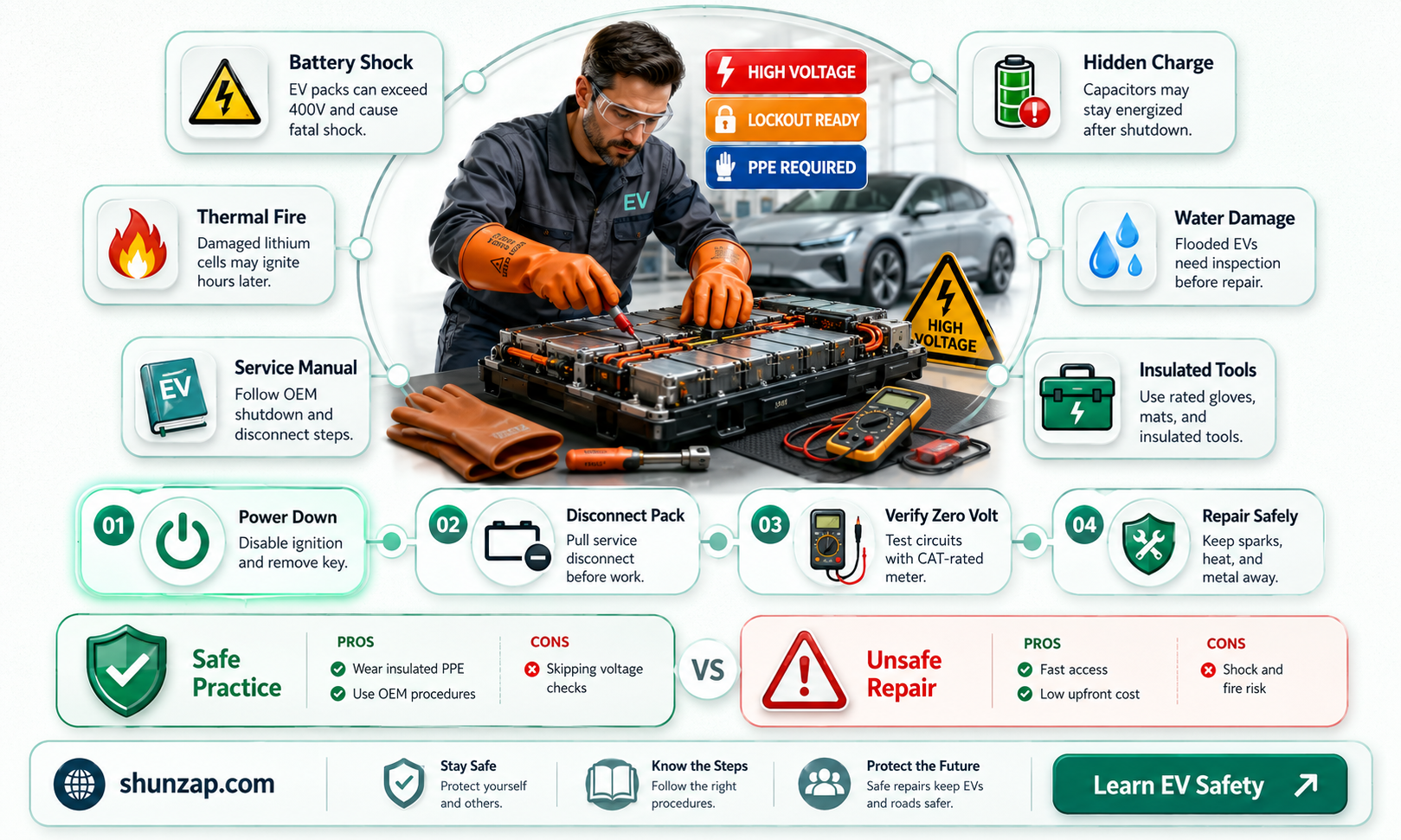 are electric cars dangerous to work on