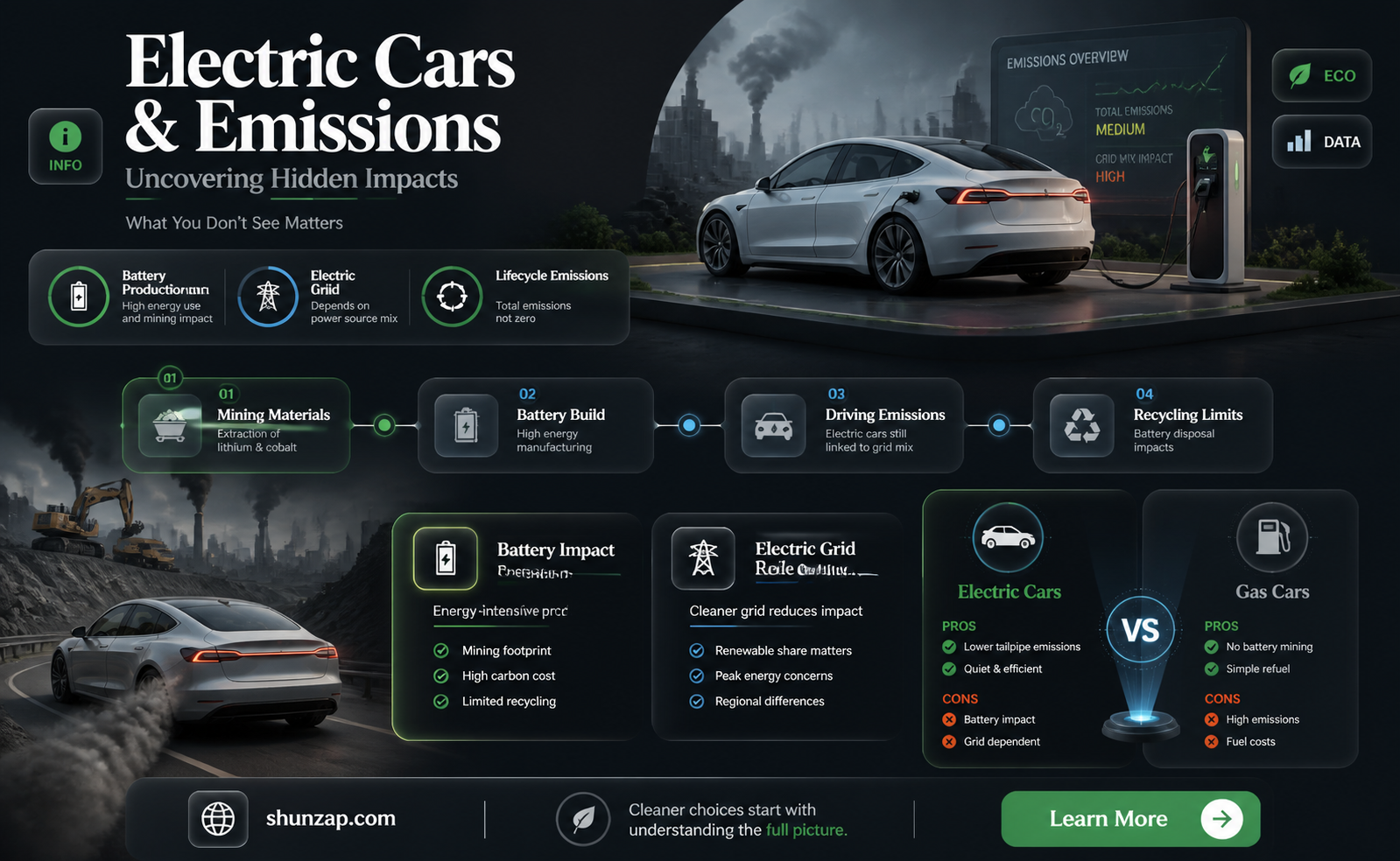 are any emmisions produced from electric cars