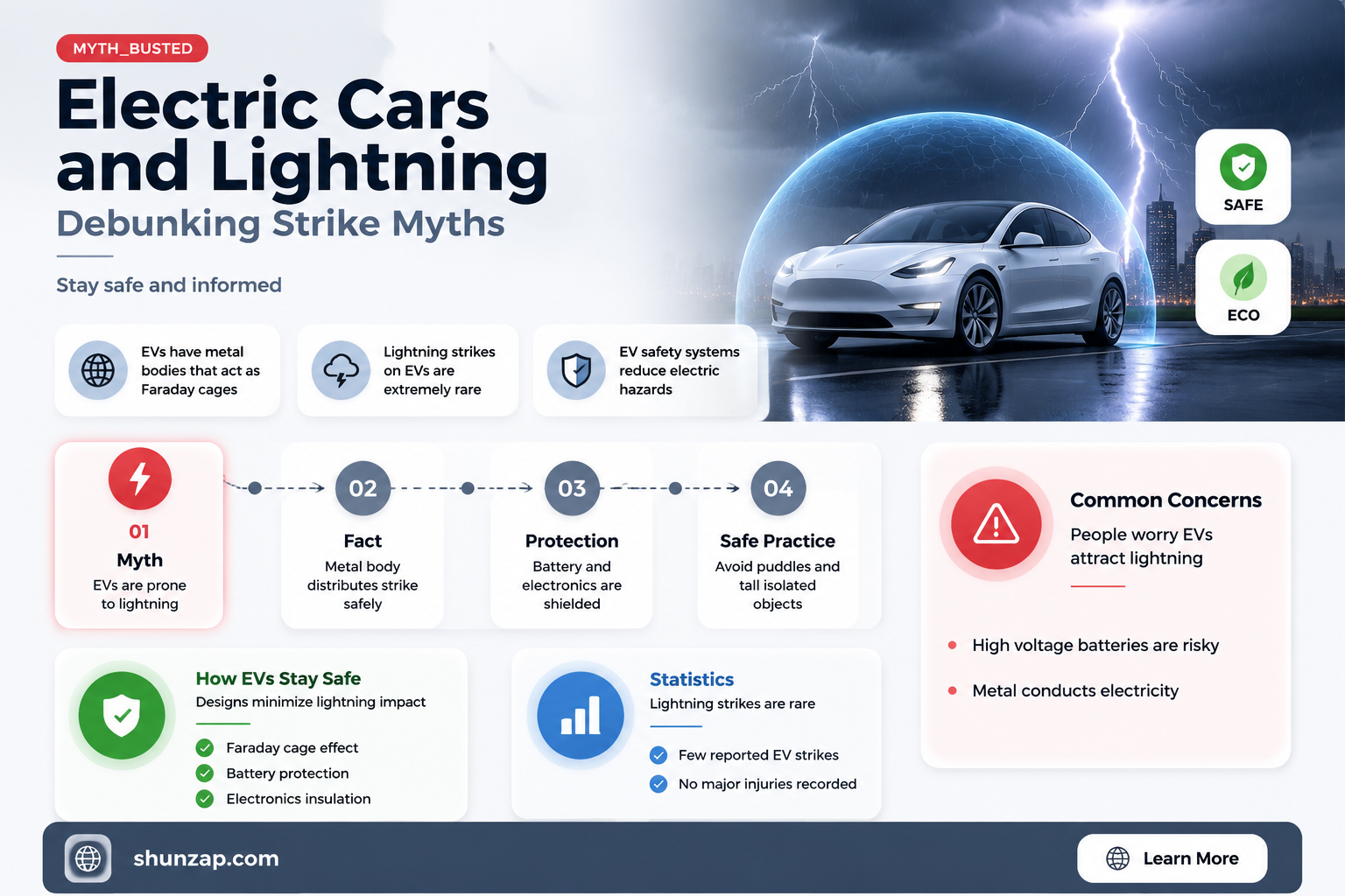 are electric cars more likely to be struck by lightning