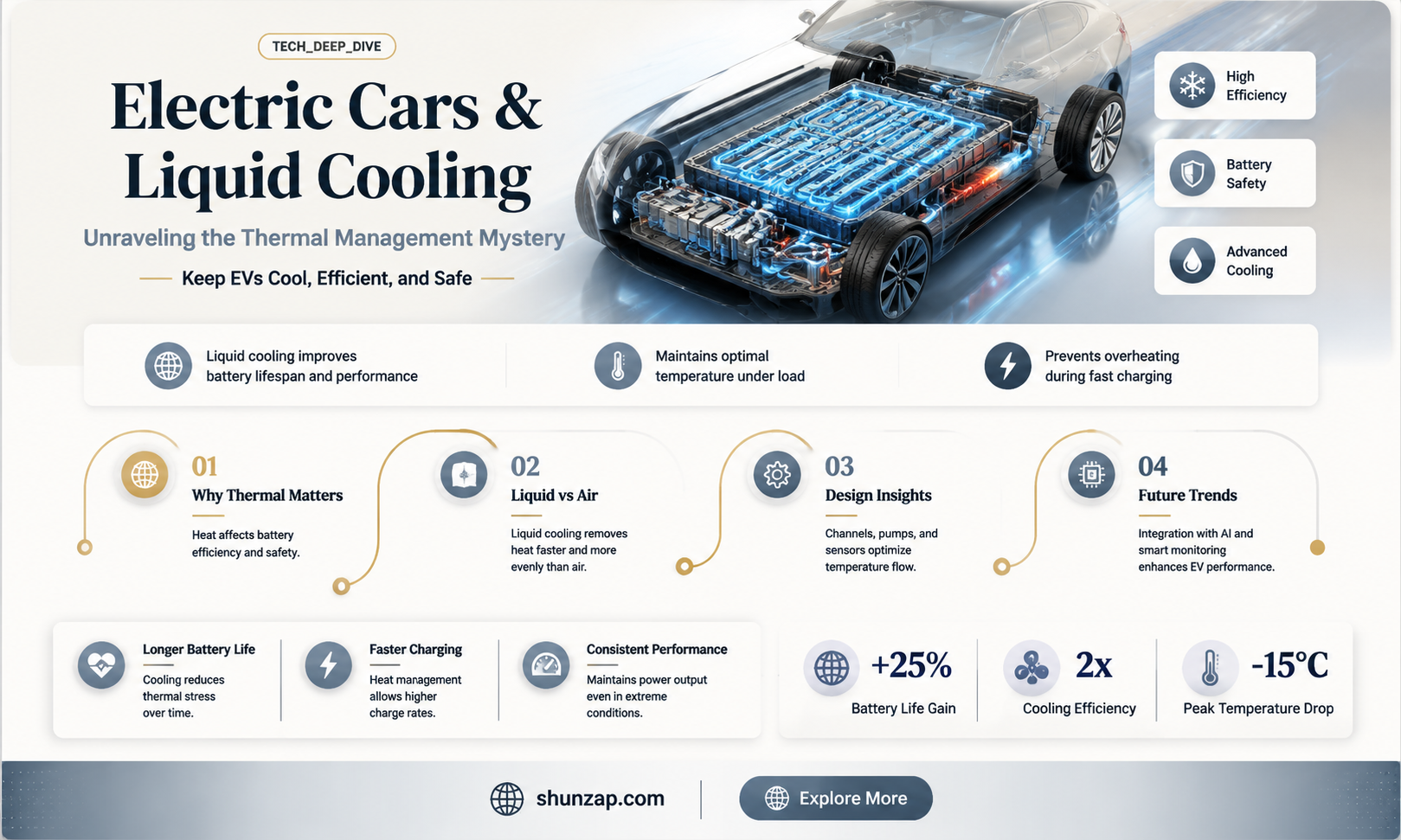 are electric cars liquid cooled