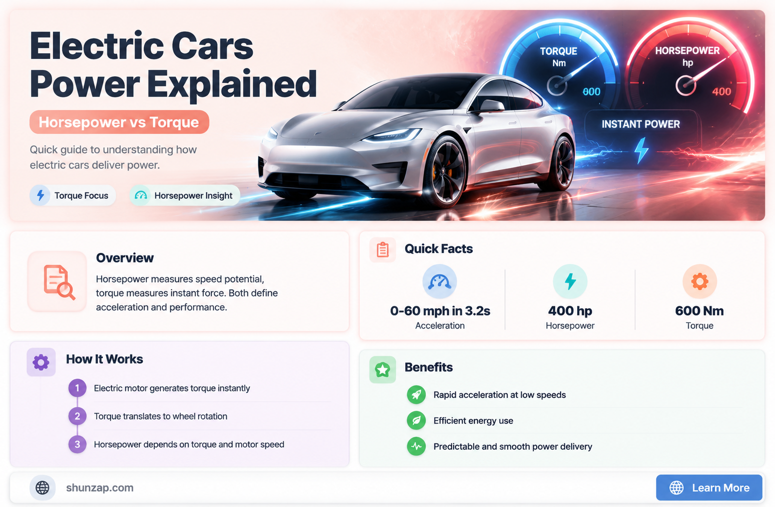 are electric cars measured in horsepower