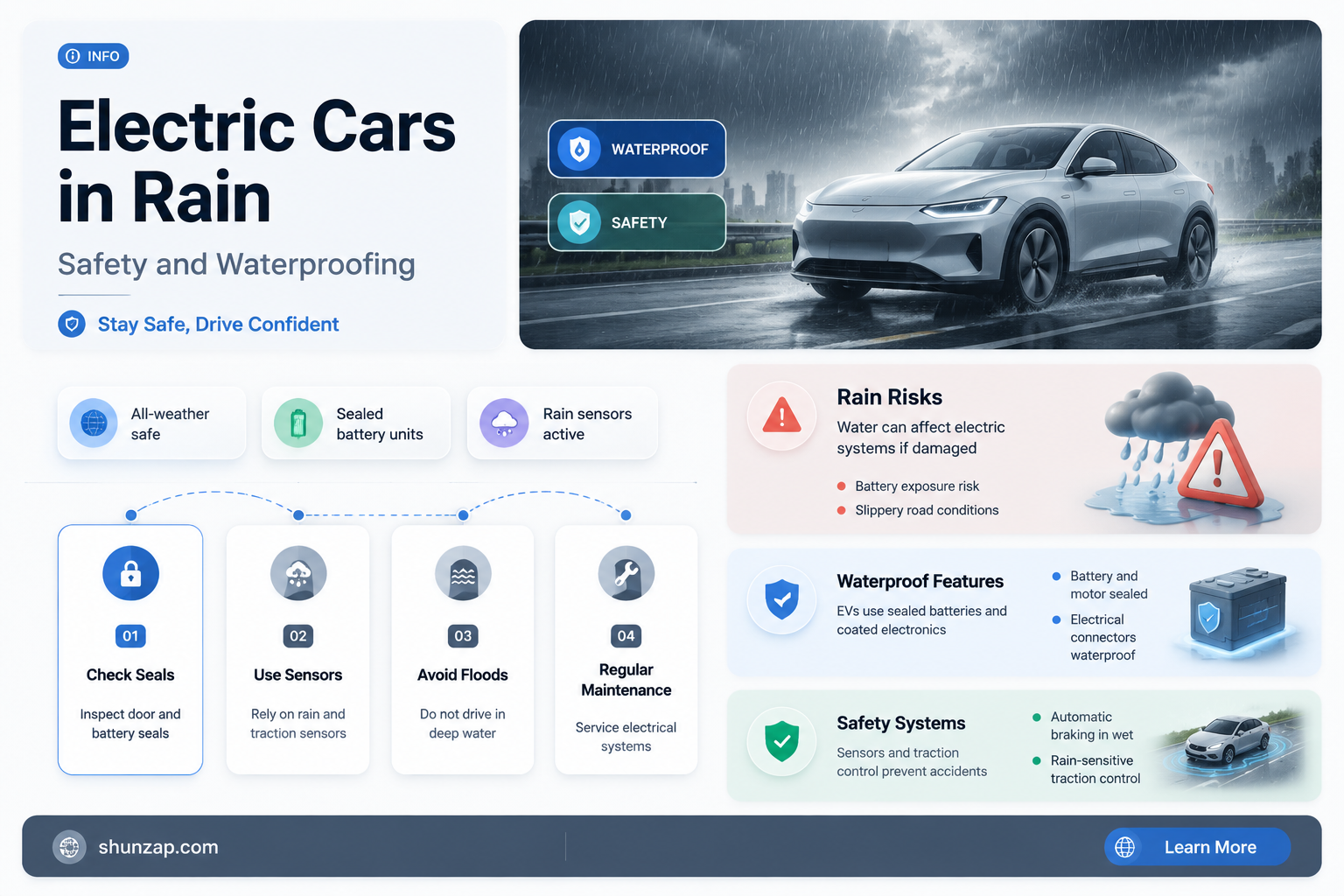 are electric cars safe in rain