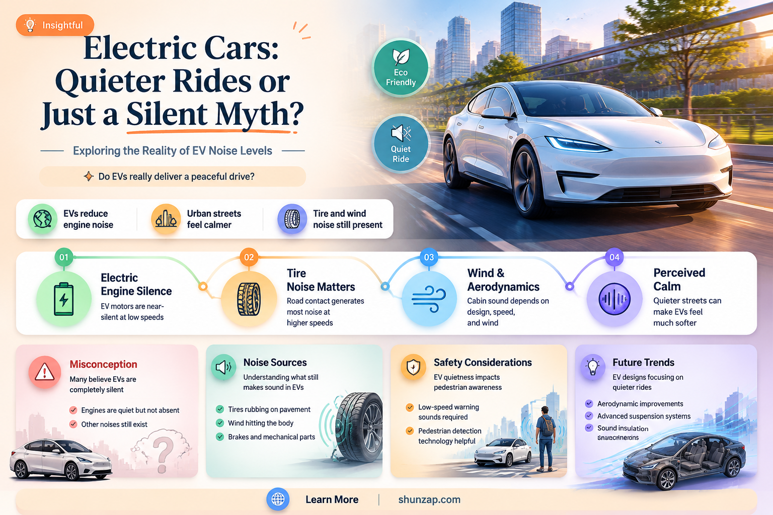 are electric cars less noisy