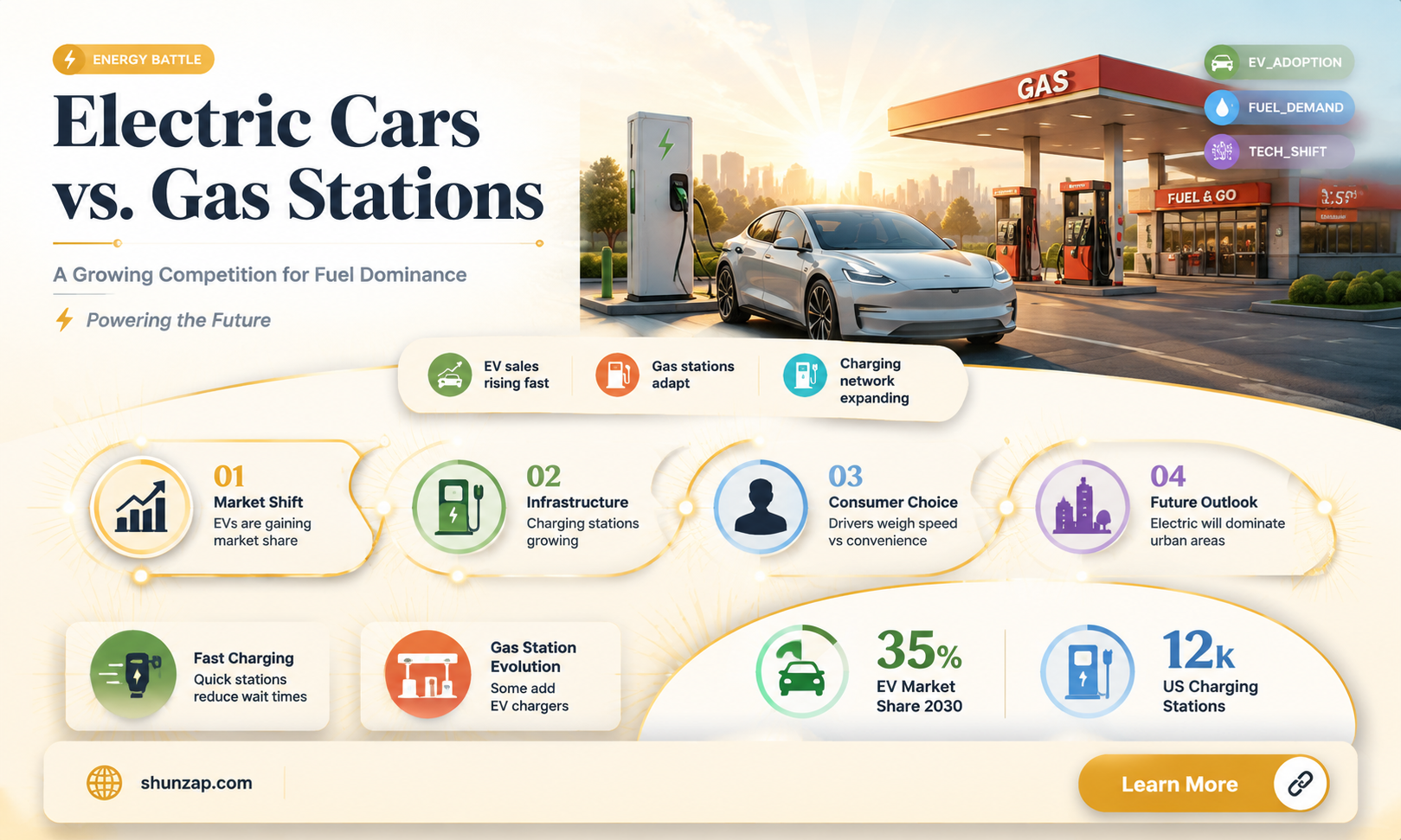 are electric cars competitors to gas staiongs