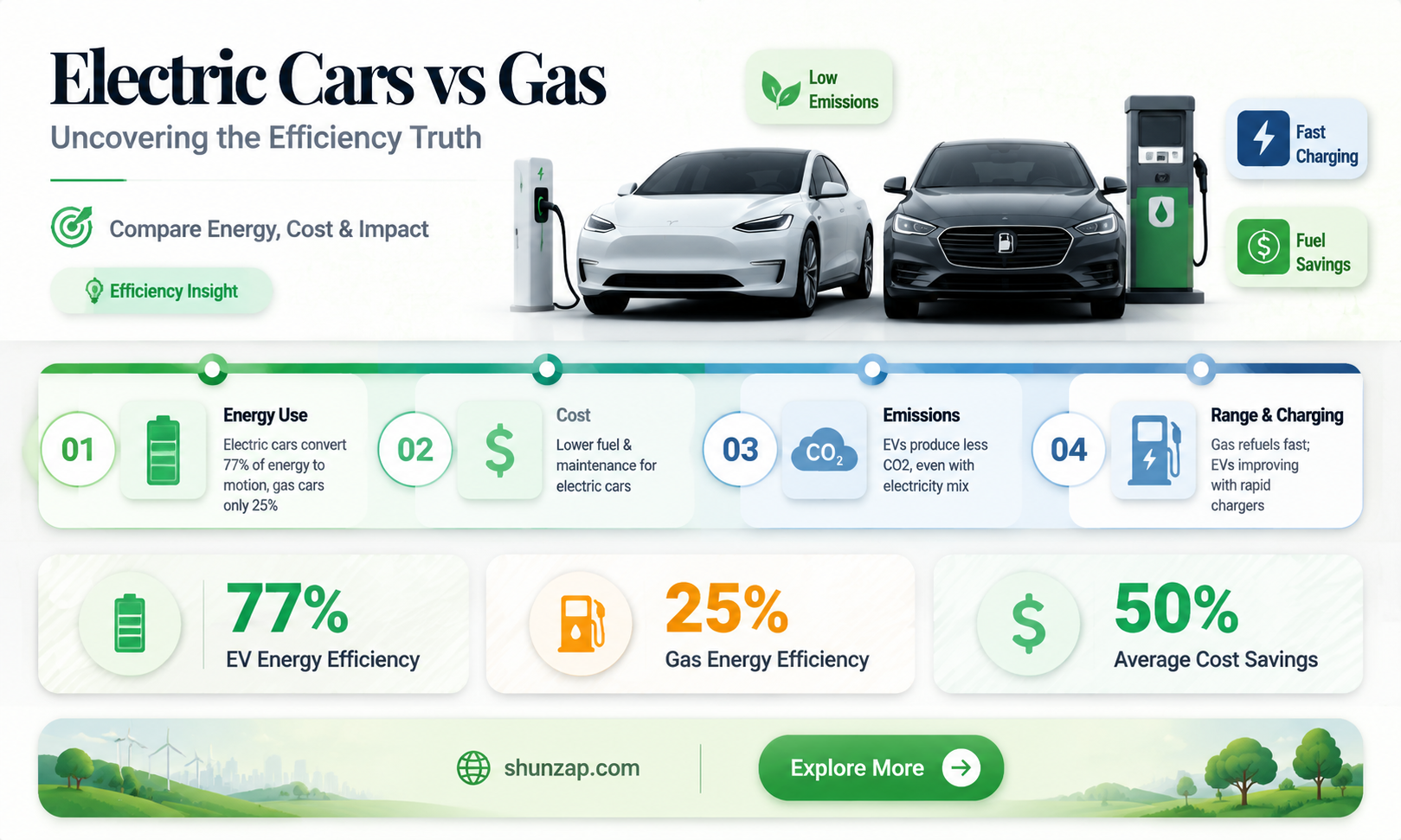 are electric cars are more efficient