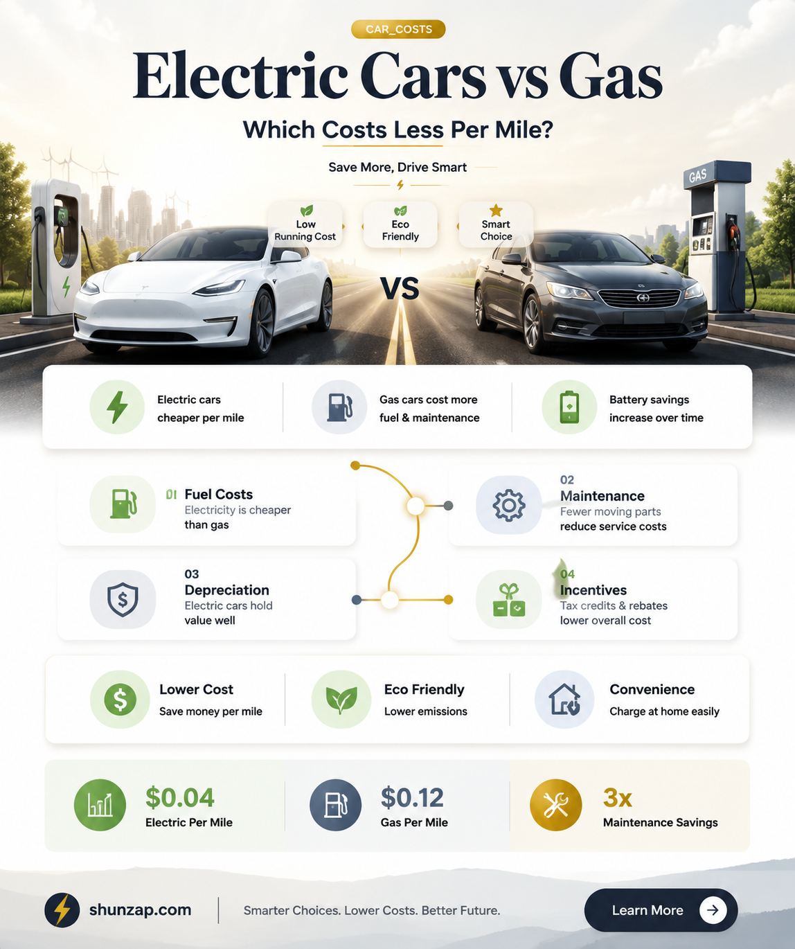 are electric cars cheaper per mile