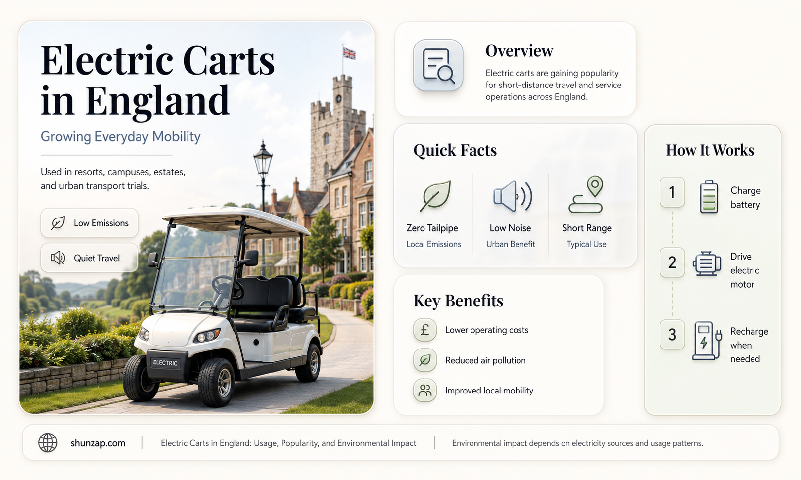 are electric carts used in england