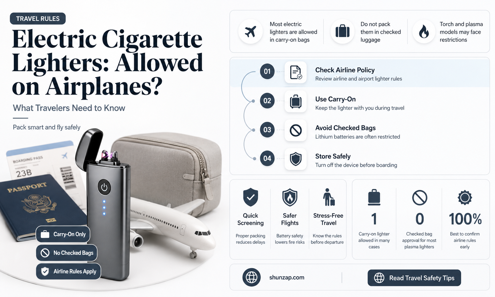 are electric cigarette lighters allowed on airplanes