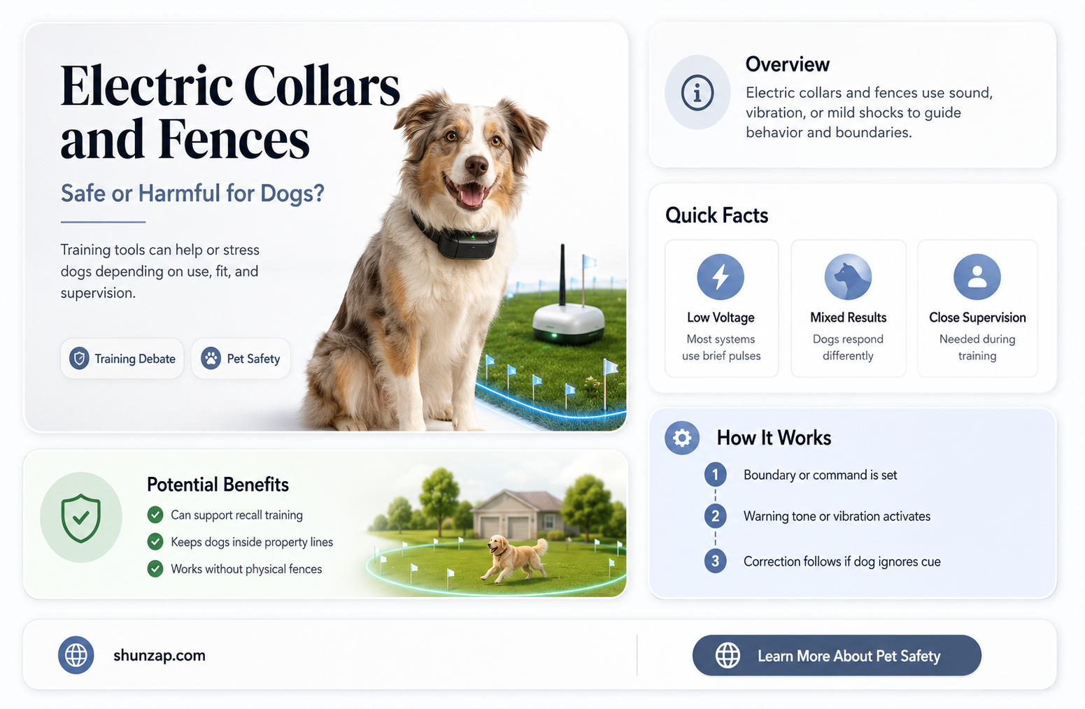 are electric collars fences safe for dogs