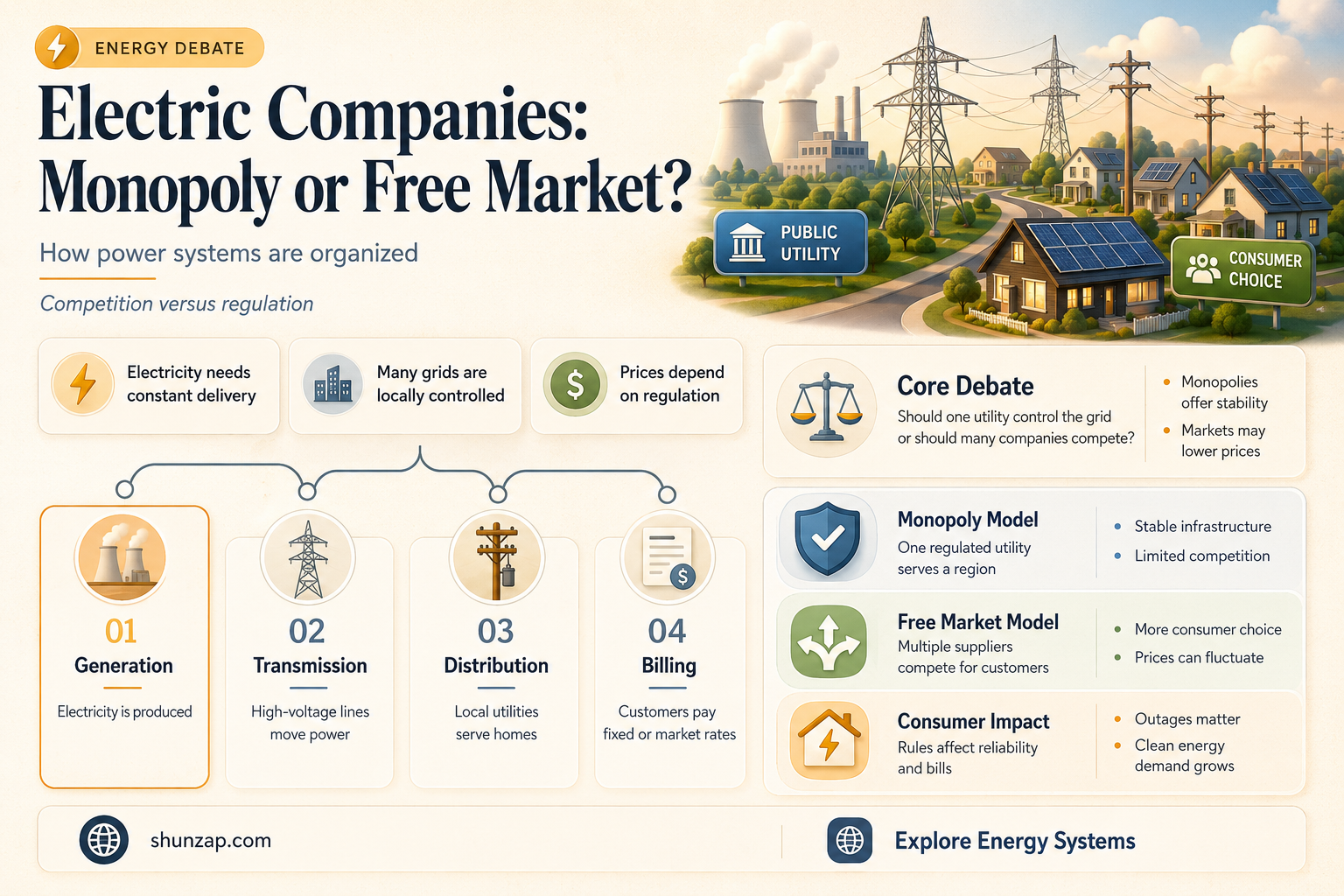are electric companies a monopoly