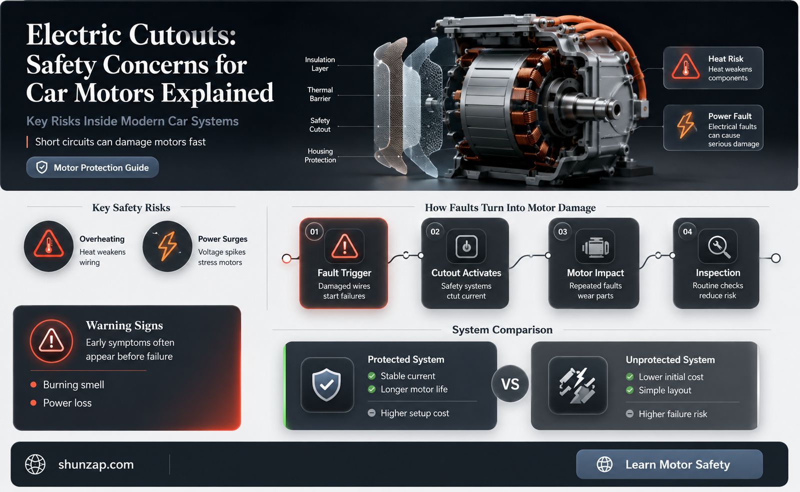 are electric cutouts safe for car motors