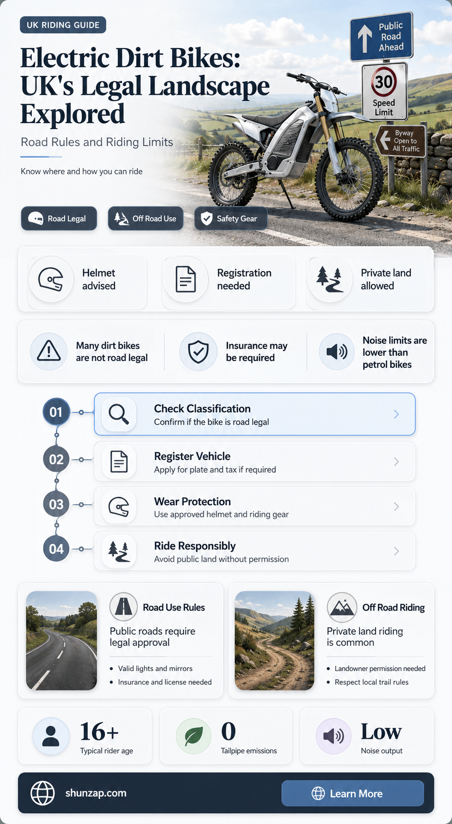 are electric dirt bikes illegal in the uk