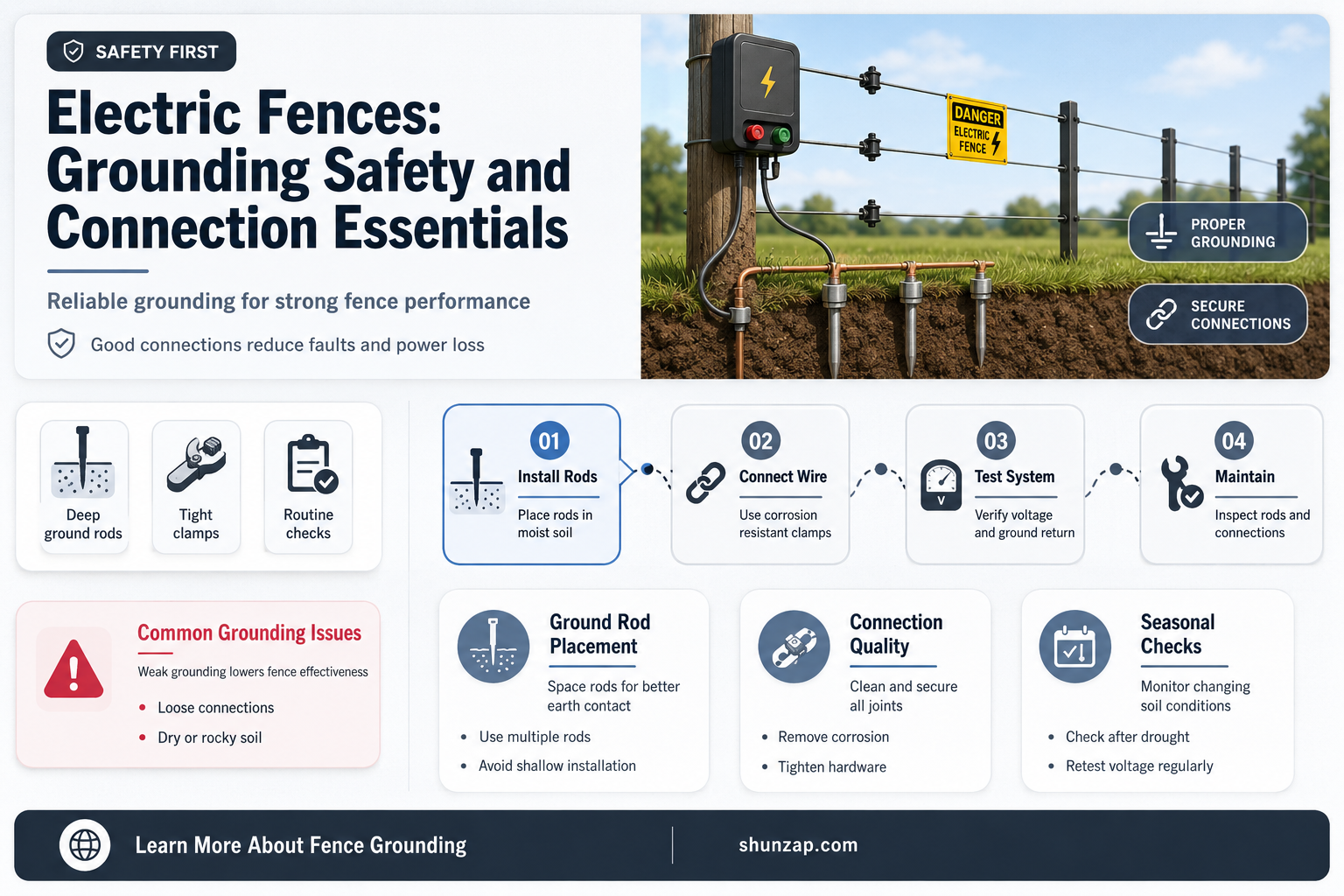 are electric fences connected to the ground