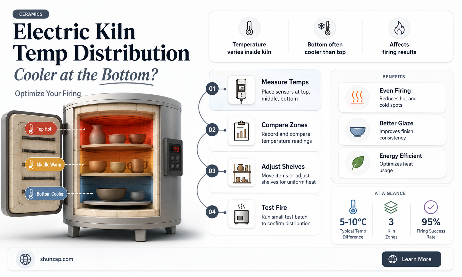 are electric kilns cooler on the bottom