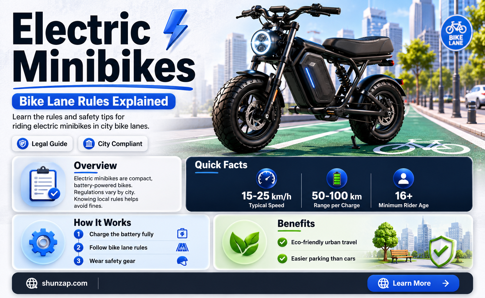 are electric minibikes legal to ride in bike lanes
