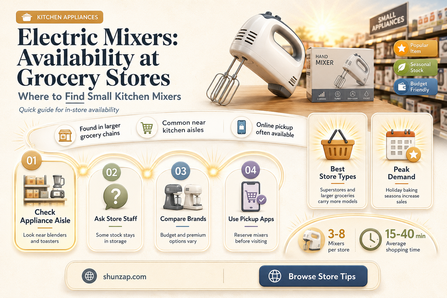 are electric mixers sold at grocery stores