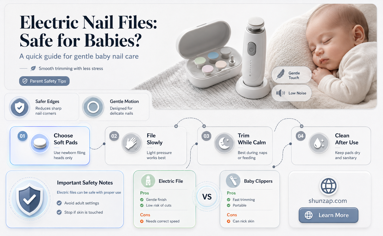 are electric nail files safe for babies