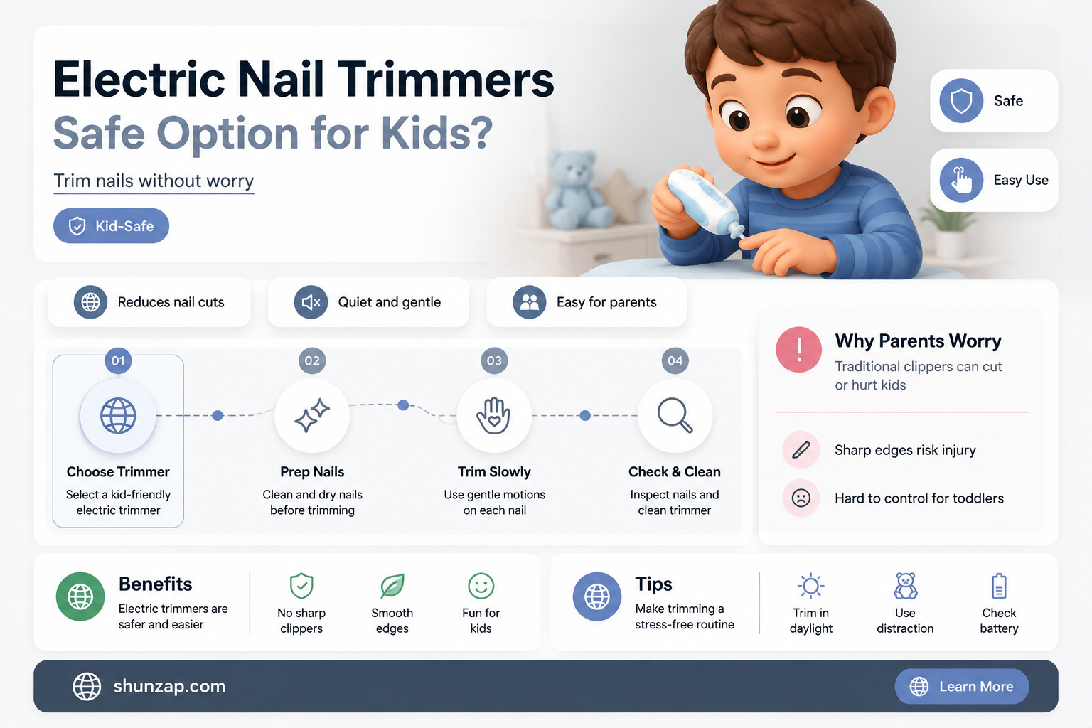 are electric nail trimmers safe or kids