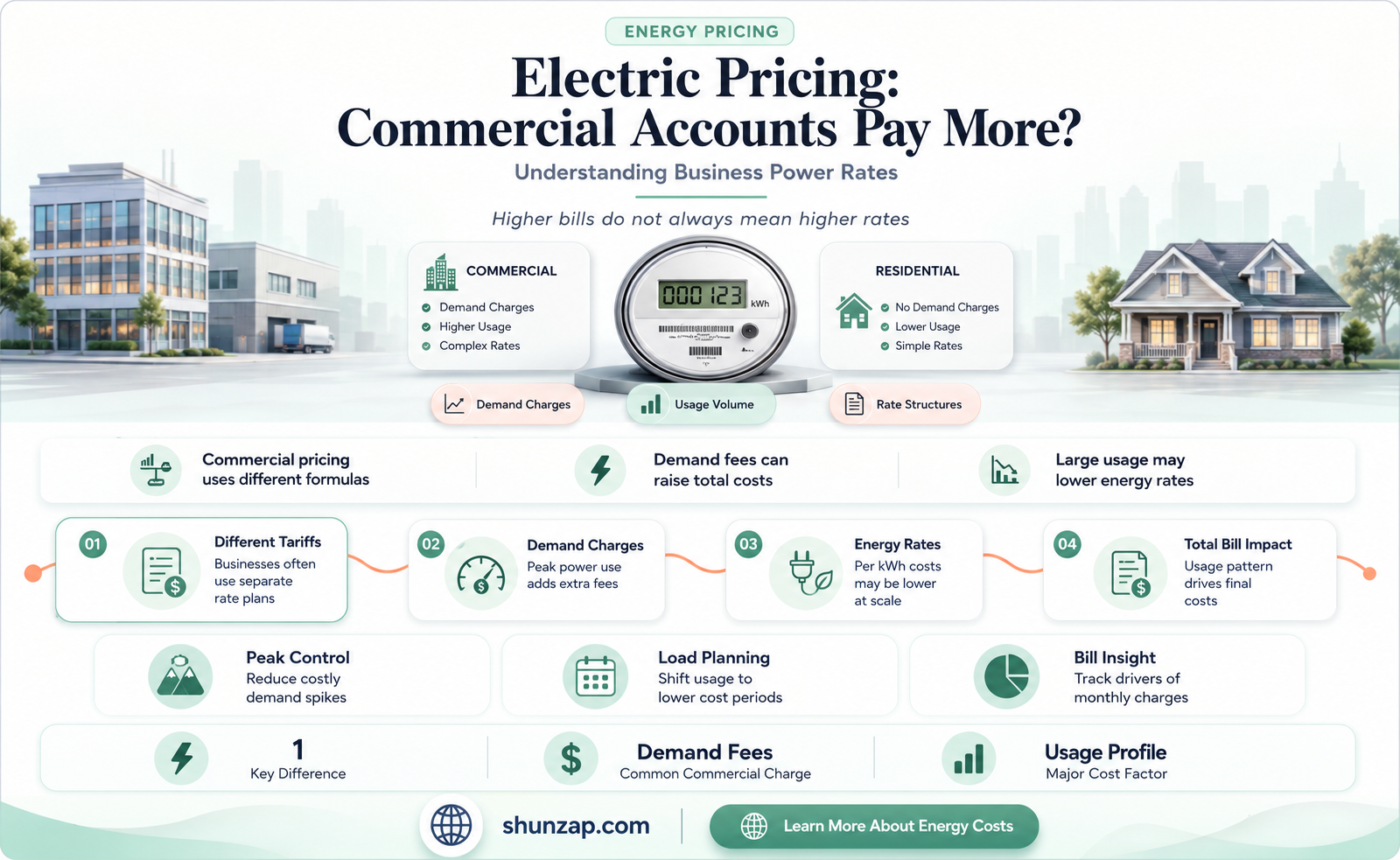 are electric prices higher for commericial accounts