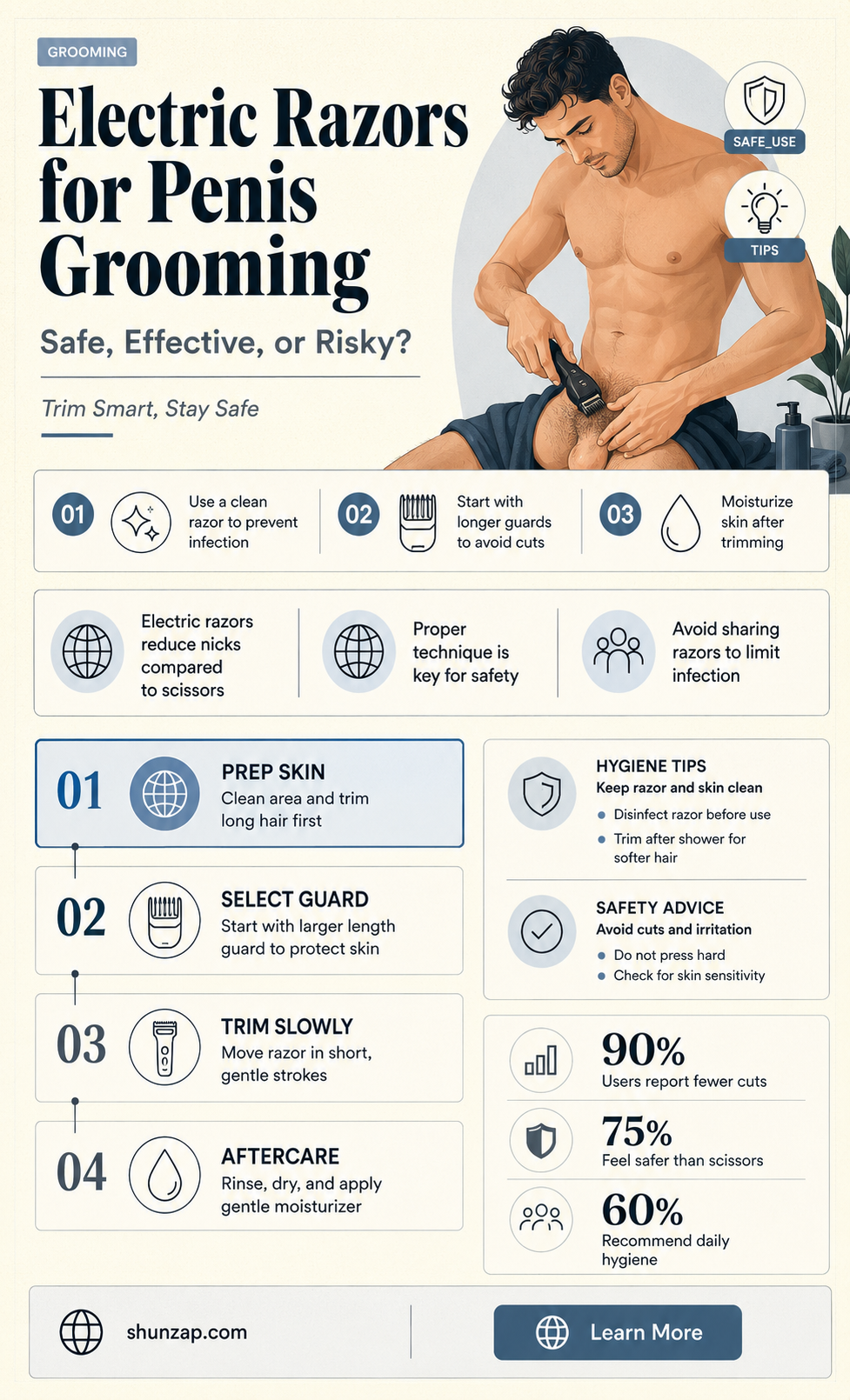 are electric razors ok to use on a penis