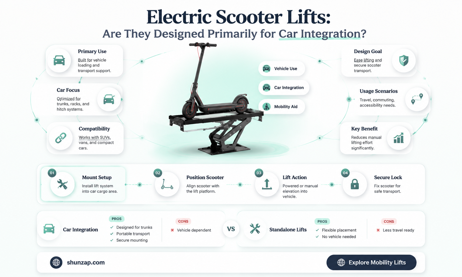 are electric skooter lifts primarily for cars