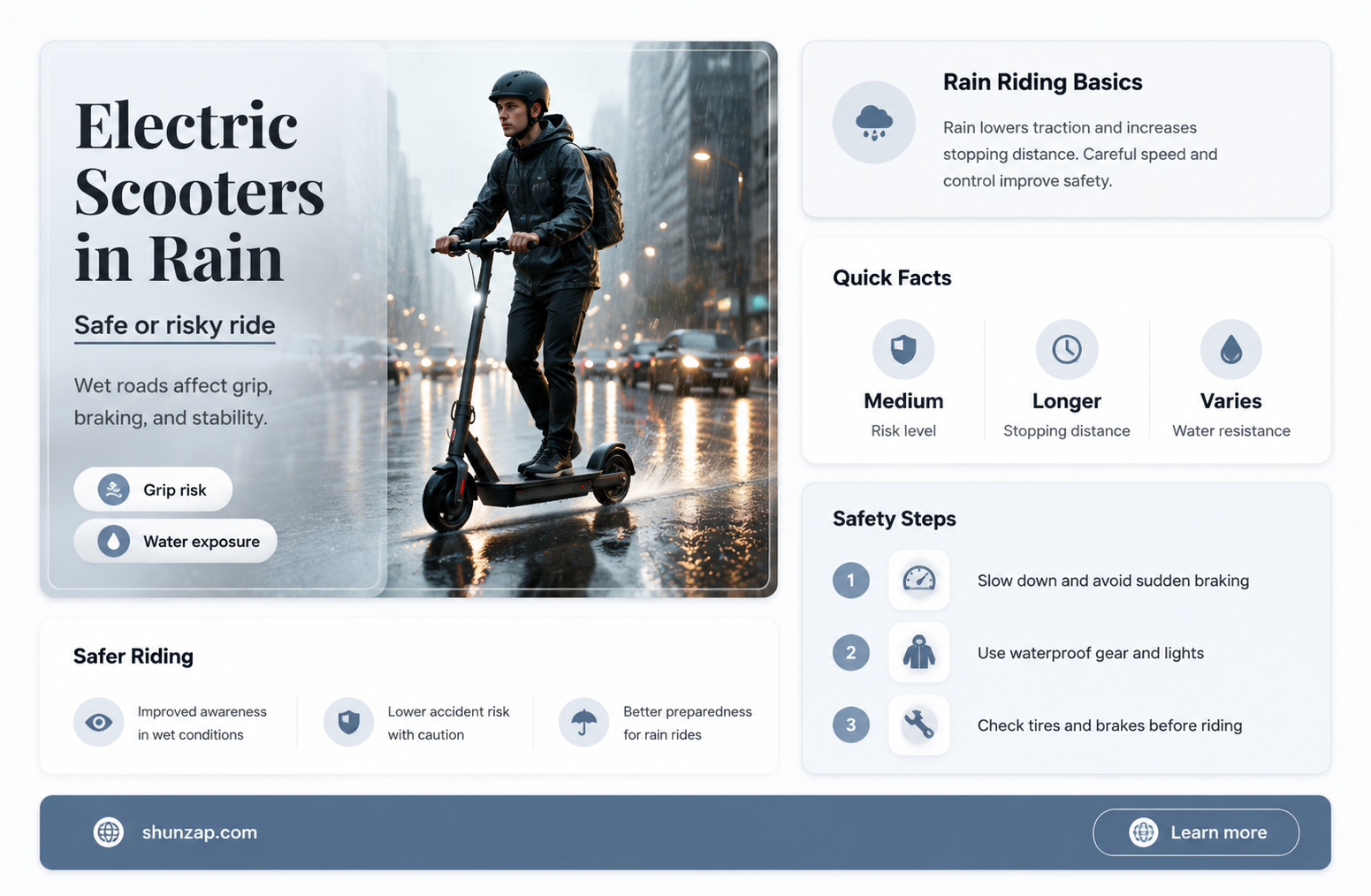 are electric scooters ok in the rain