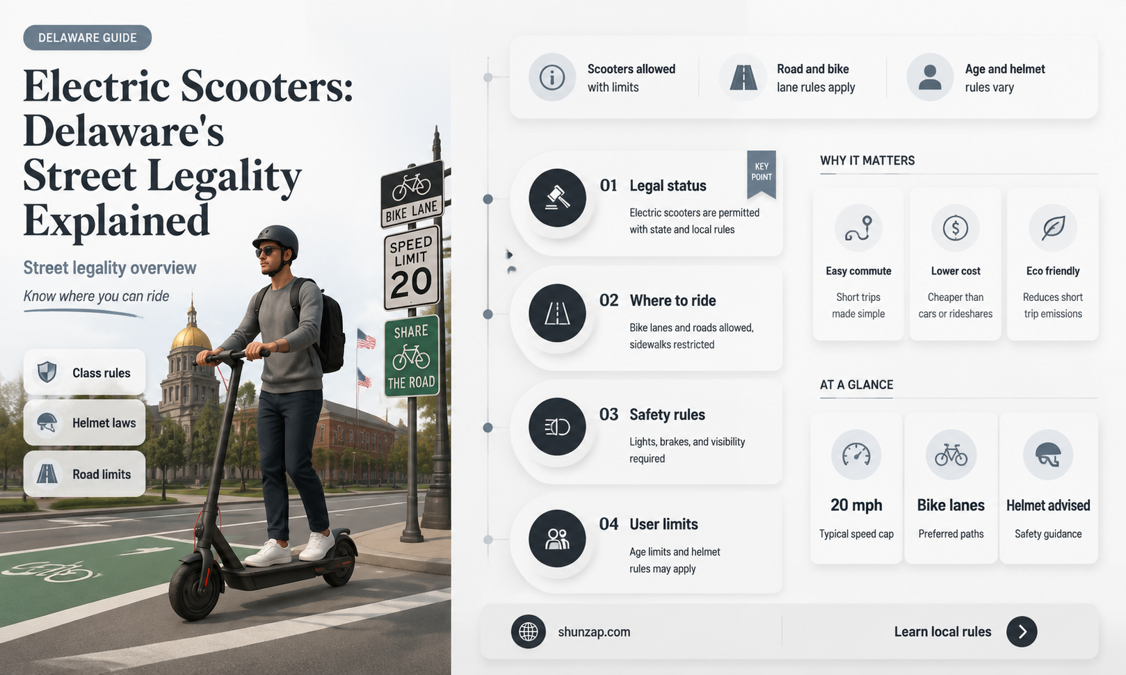 are electric scooters street legal in delaware