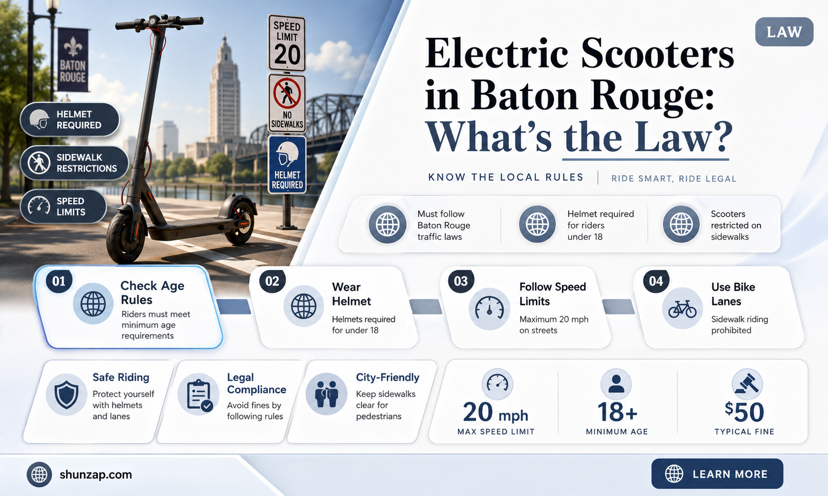 are electric scooters legal in baton rouge