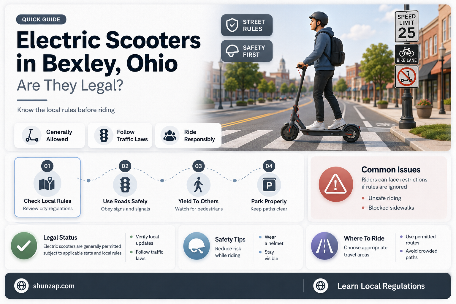 are electric scooters legal in bexley ohio