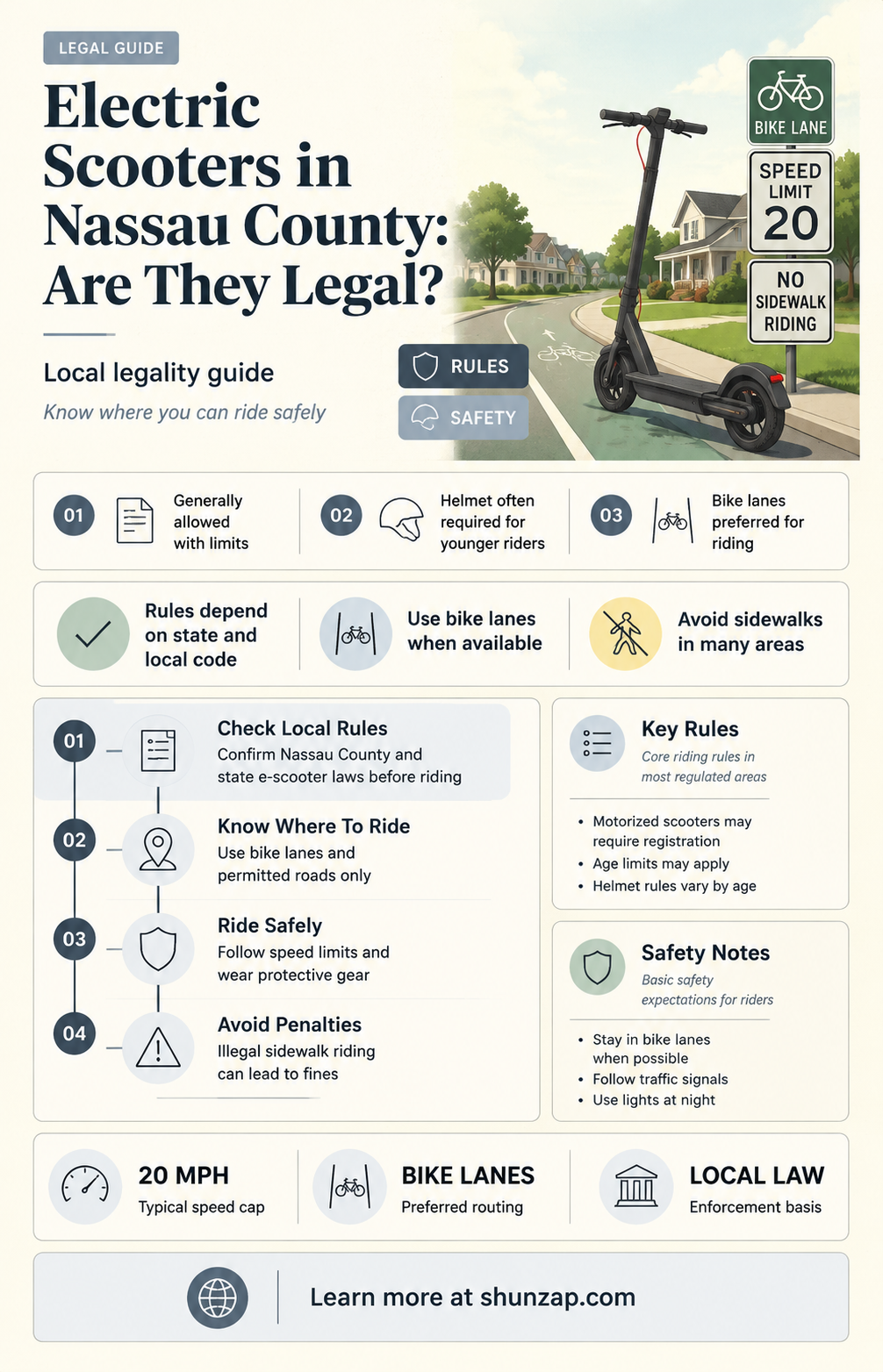 are electric scooters legal in nassau county