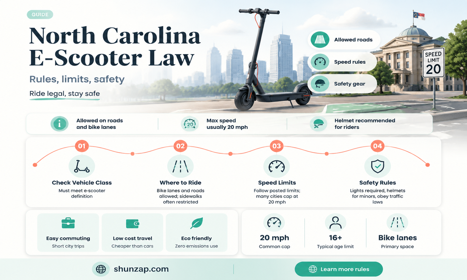 are electric scooters legal in north carolina