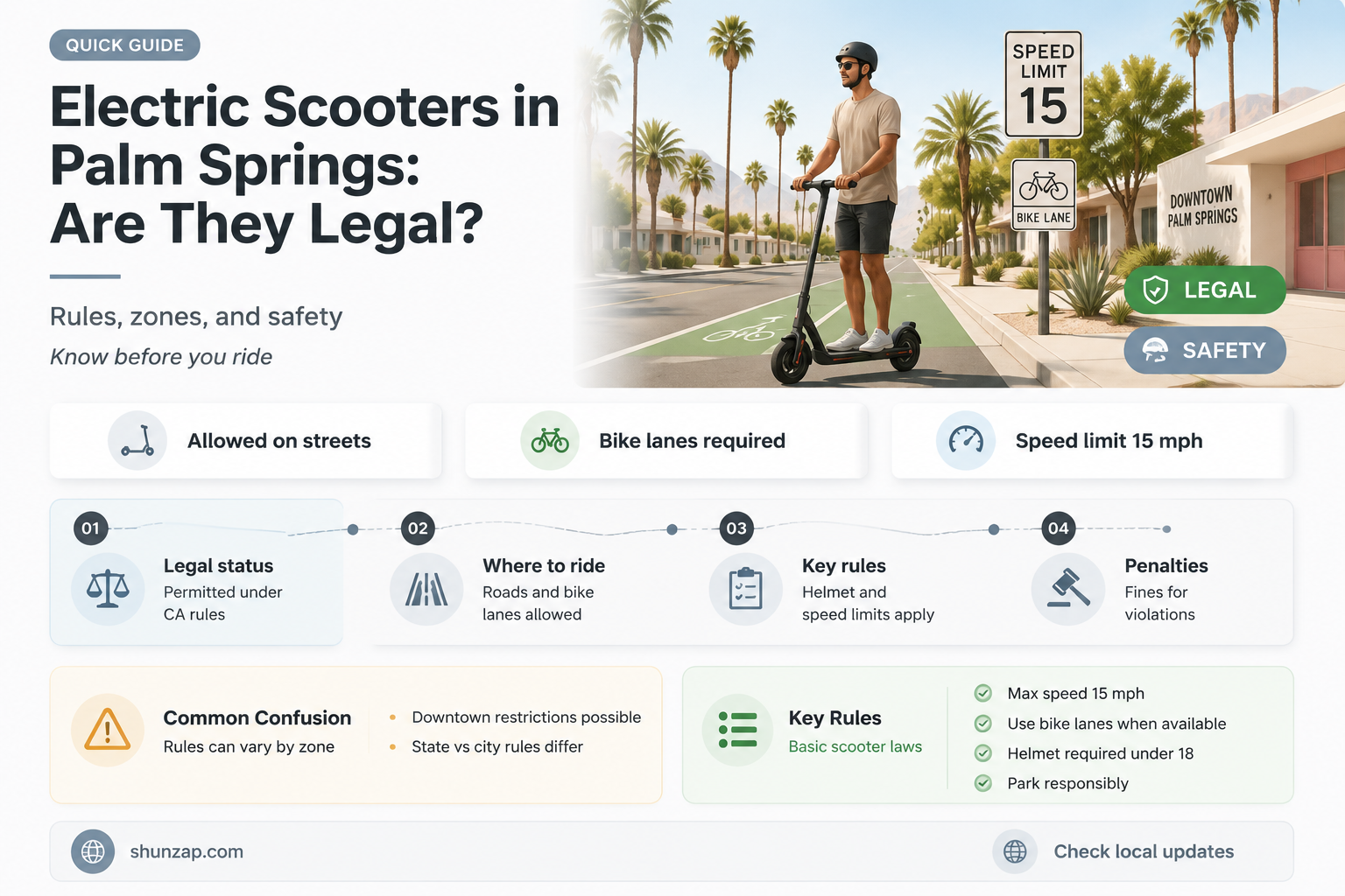 are electric scooters legal in palm springs