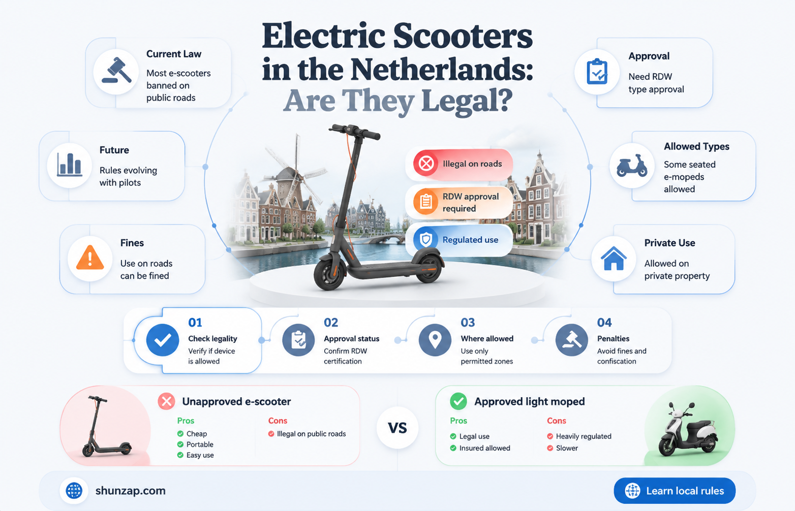 are electric scooters legal in the netherlands