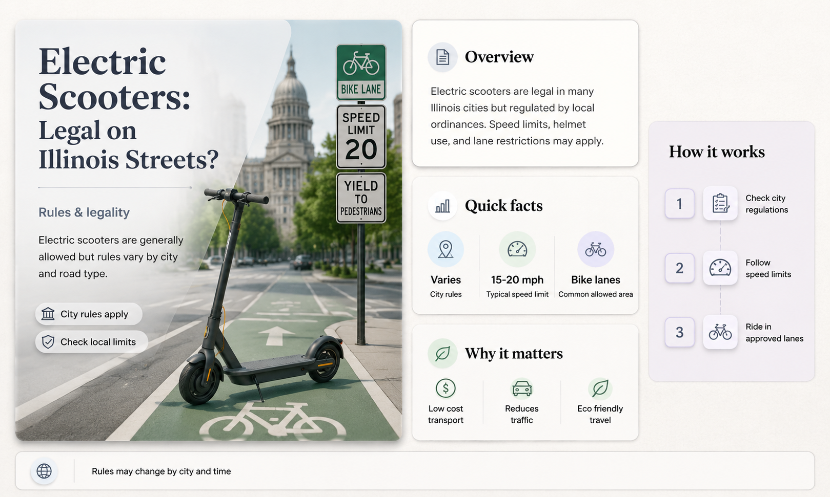 are electric scooters street legal in illinois