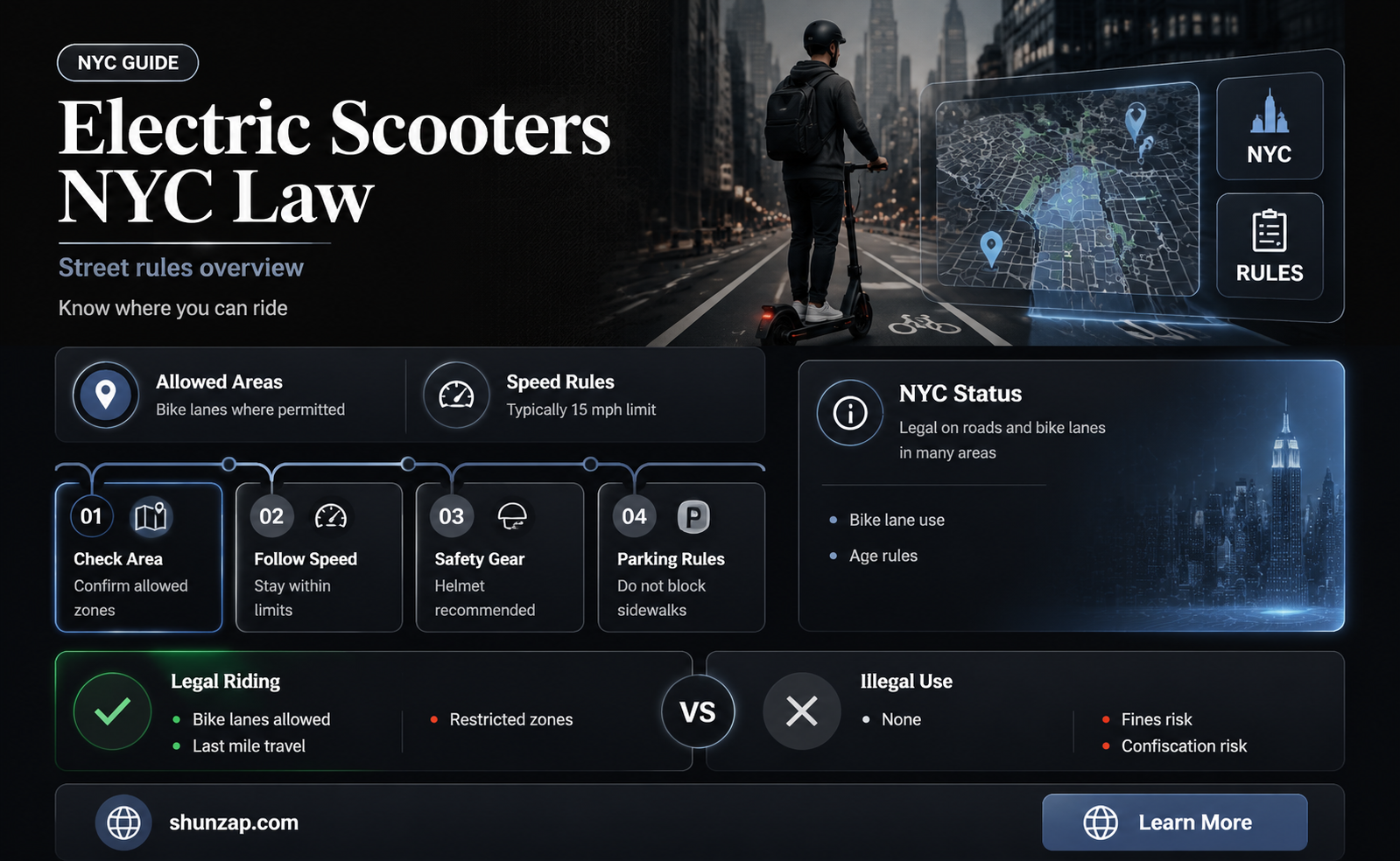 are electric scooters street legal in ny