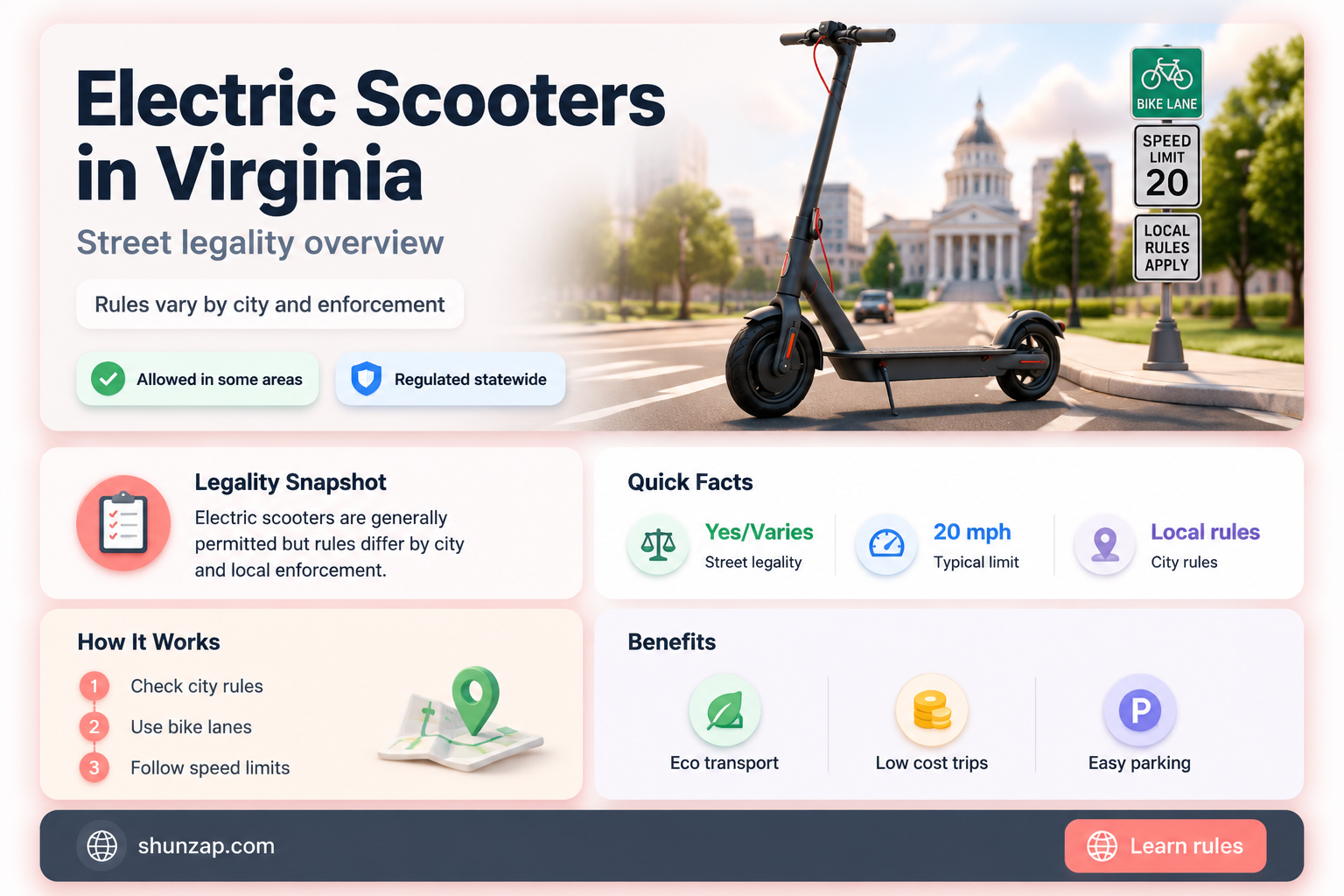 are electric scooters street legal in virginia