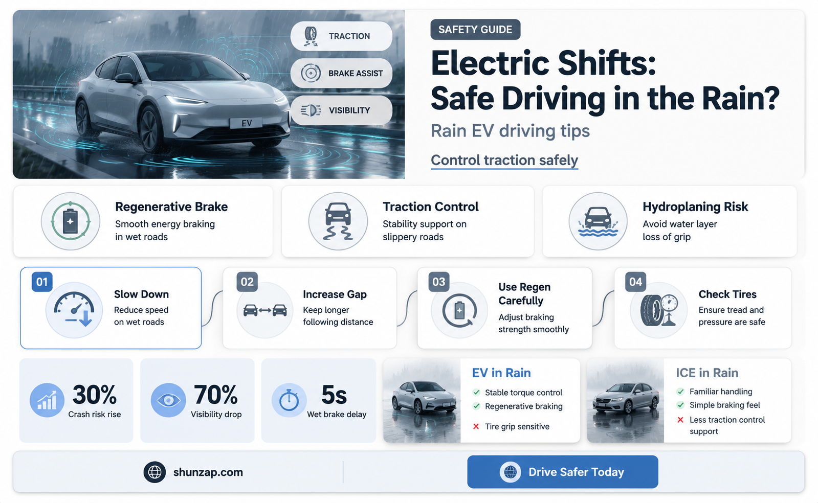 are electric shifts ok in the rain