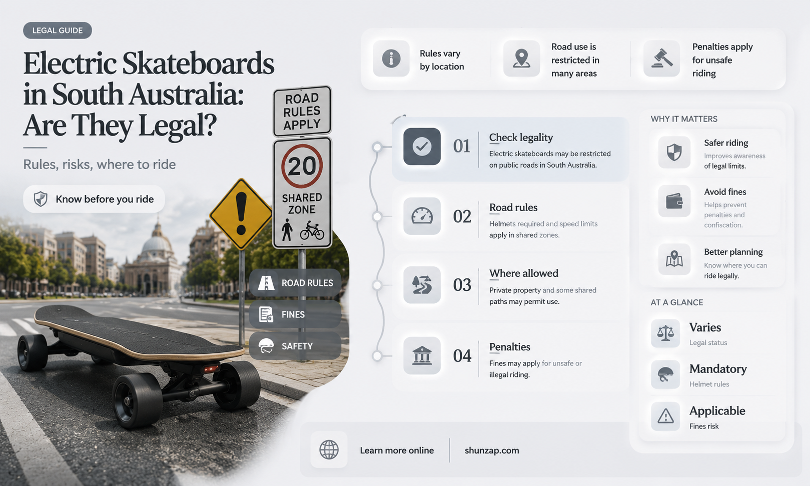 are electric skateboards legal in south australia