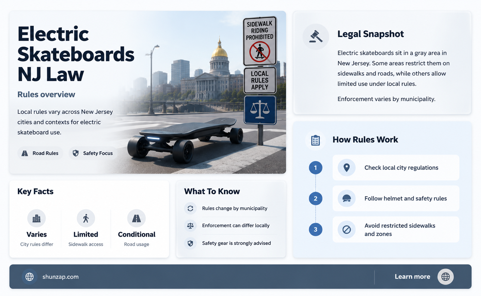 are electric skateboards legal in new jersey