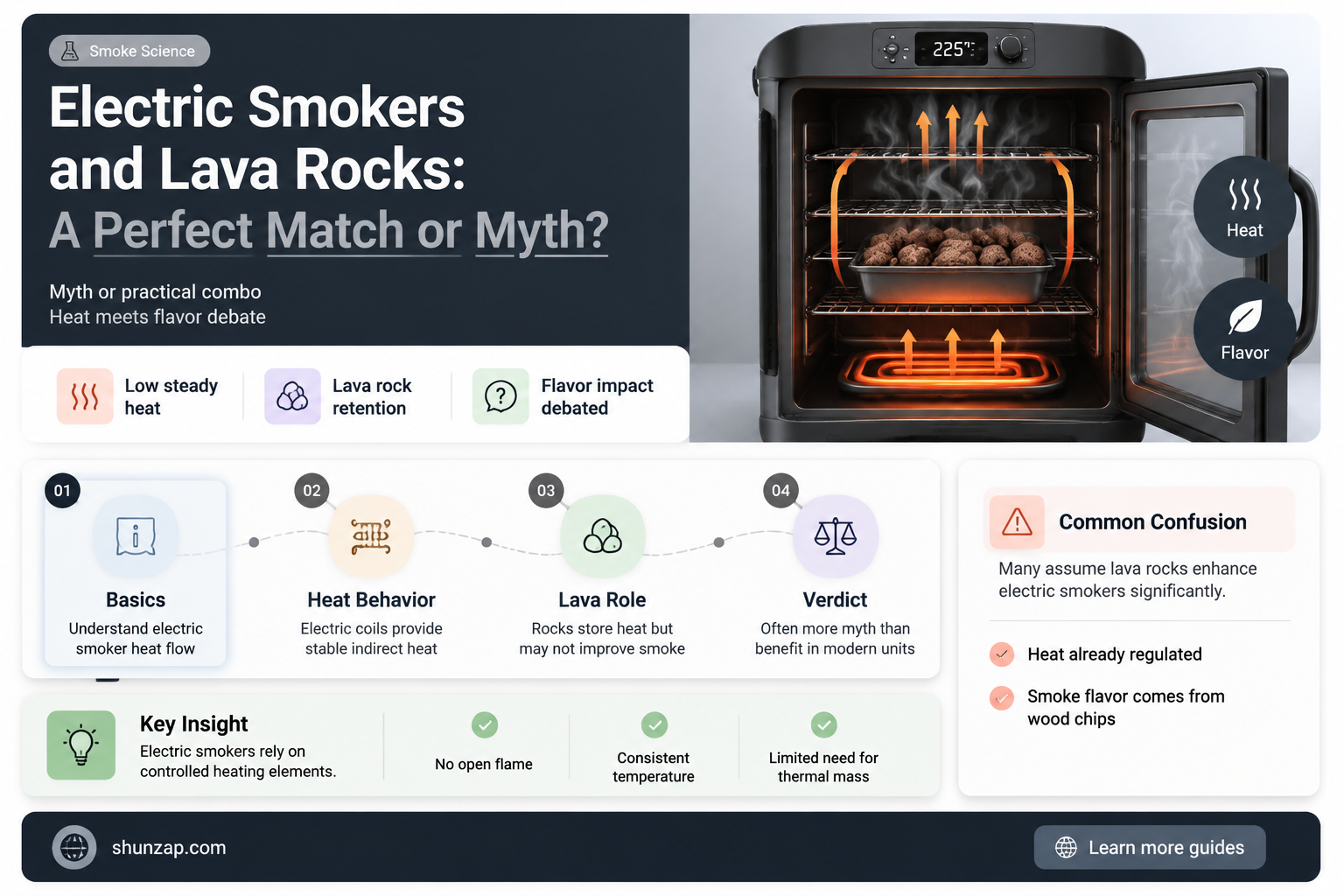 are electric smokers supposed to use lava rocks