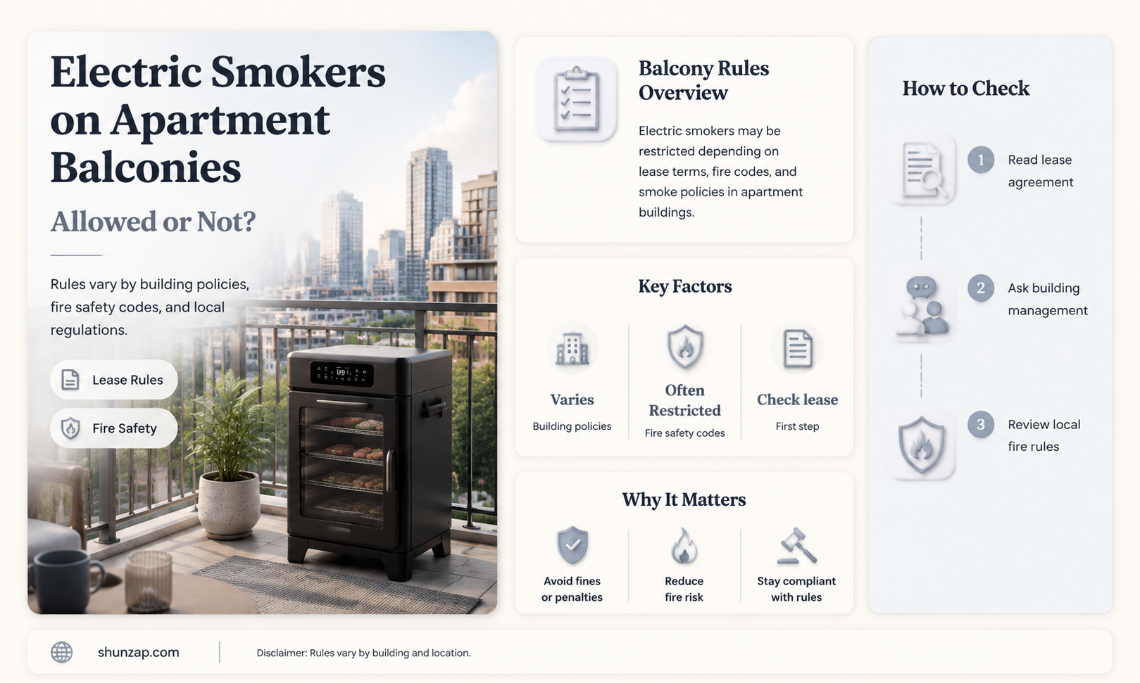 are electric smokers allowed on apartment balconies