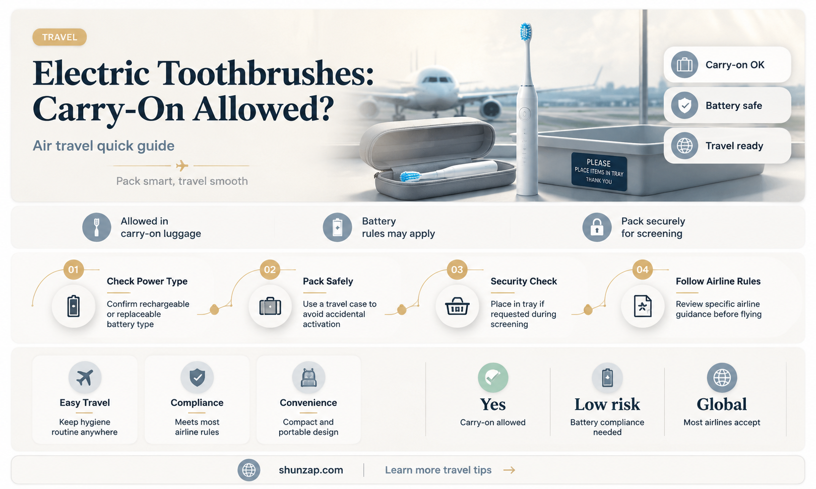 are electric toothbrushes allowed in carry on