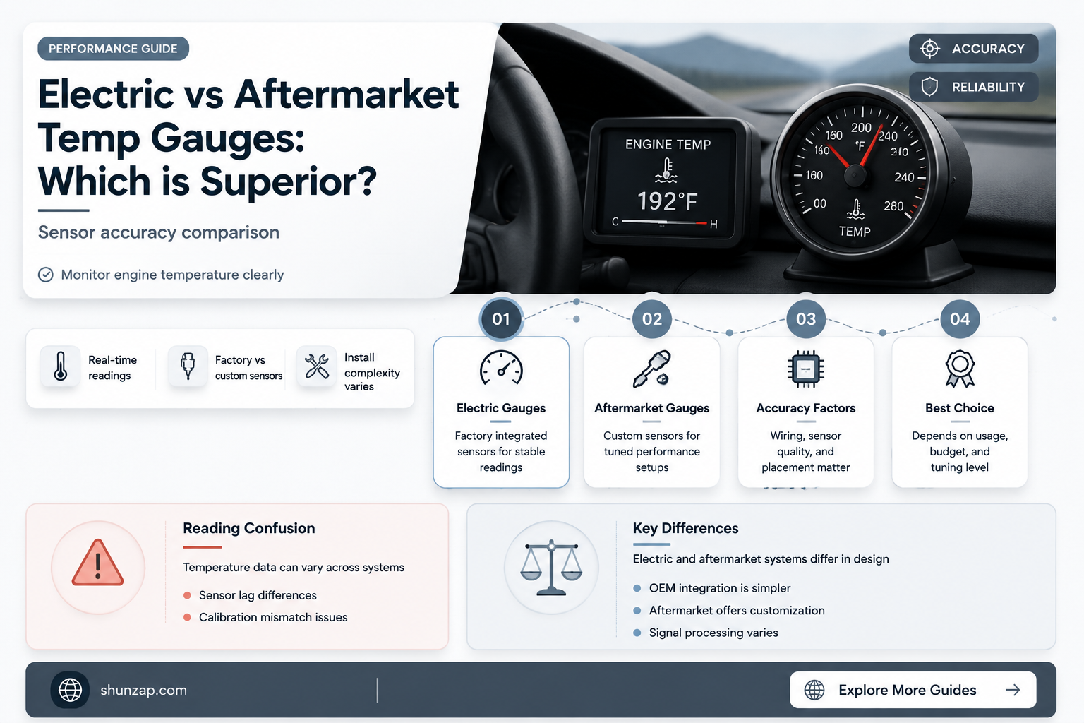 are electric temp gauges better than aftermarket