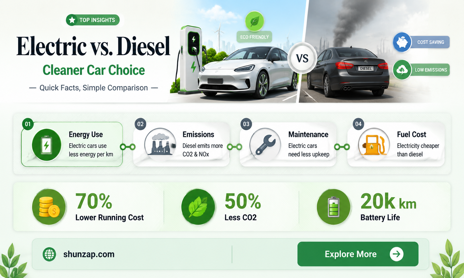 are electric cars cleaner than diesel