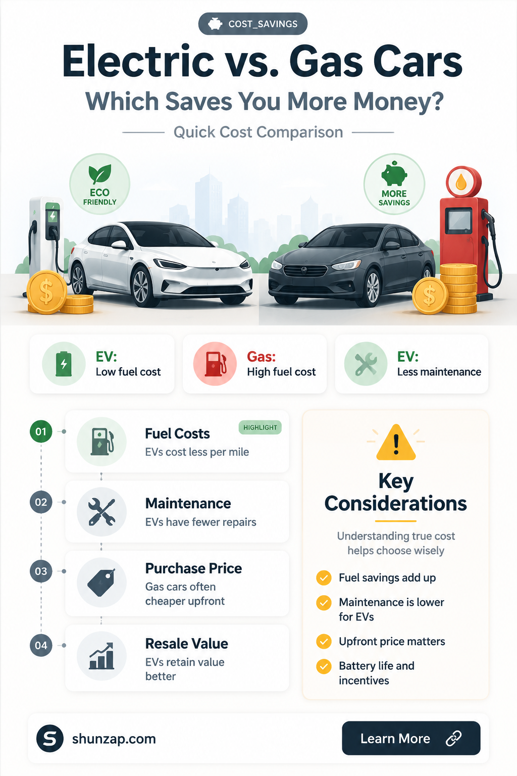are electric cars cost effective versus gas