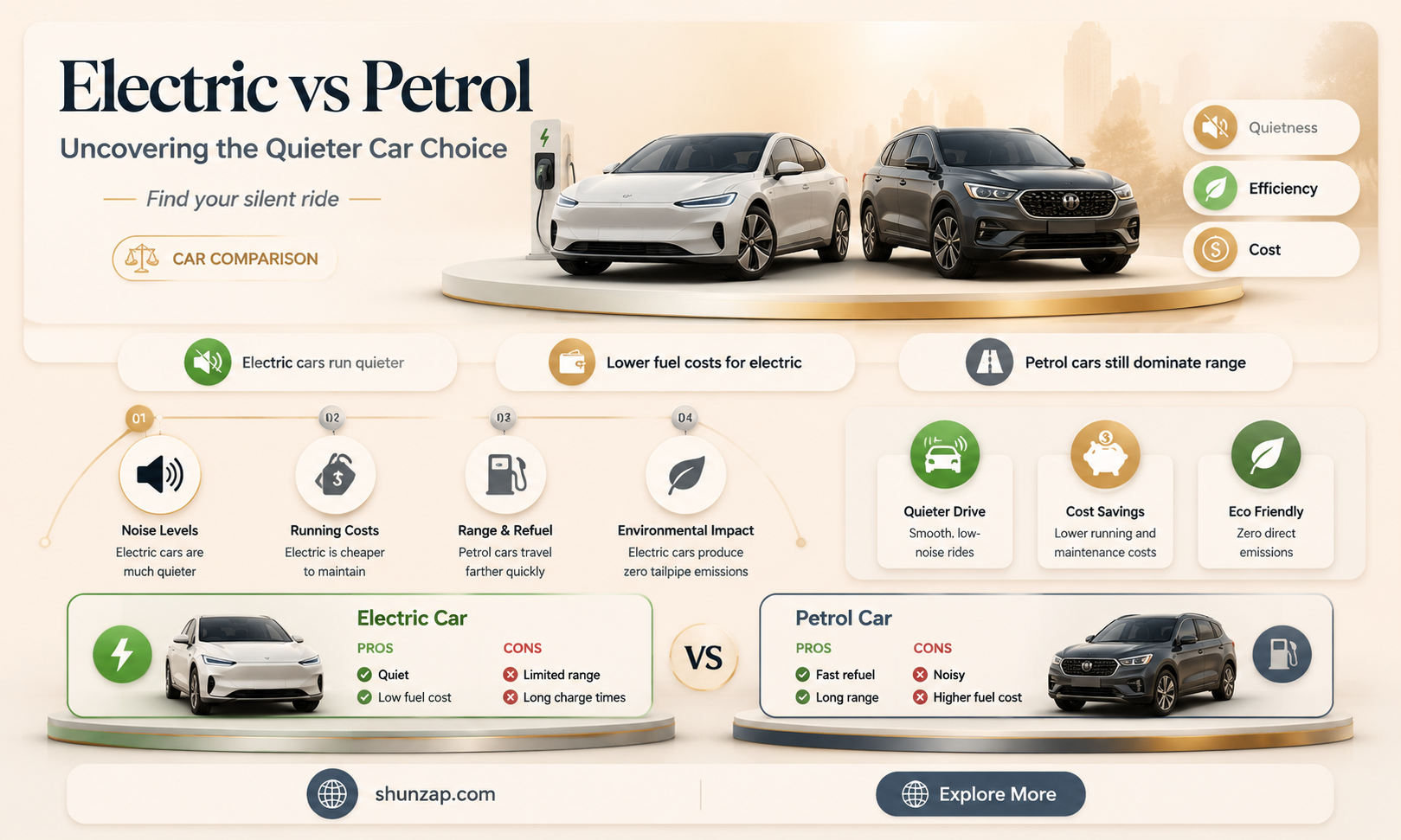 are electric cars quieter than petrol cars