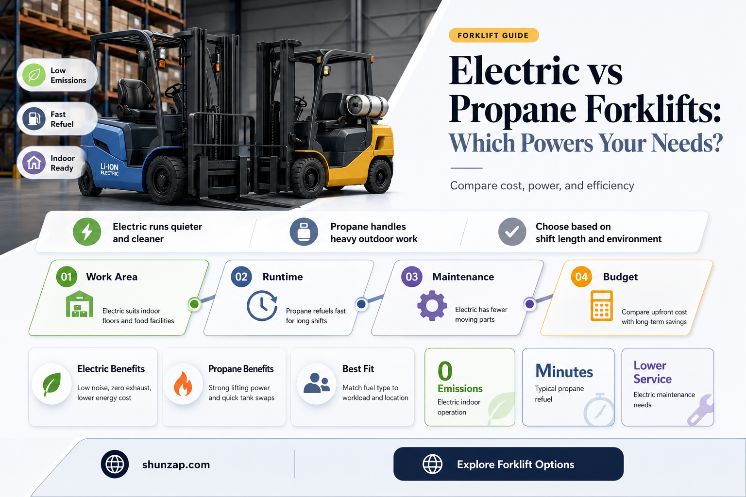 are electric forklifts better than propane forklifts
